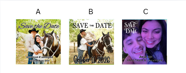 Save the Date Bulk 2x2 Magnets